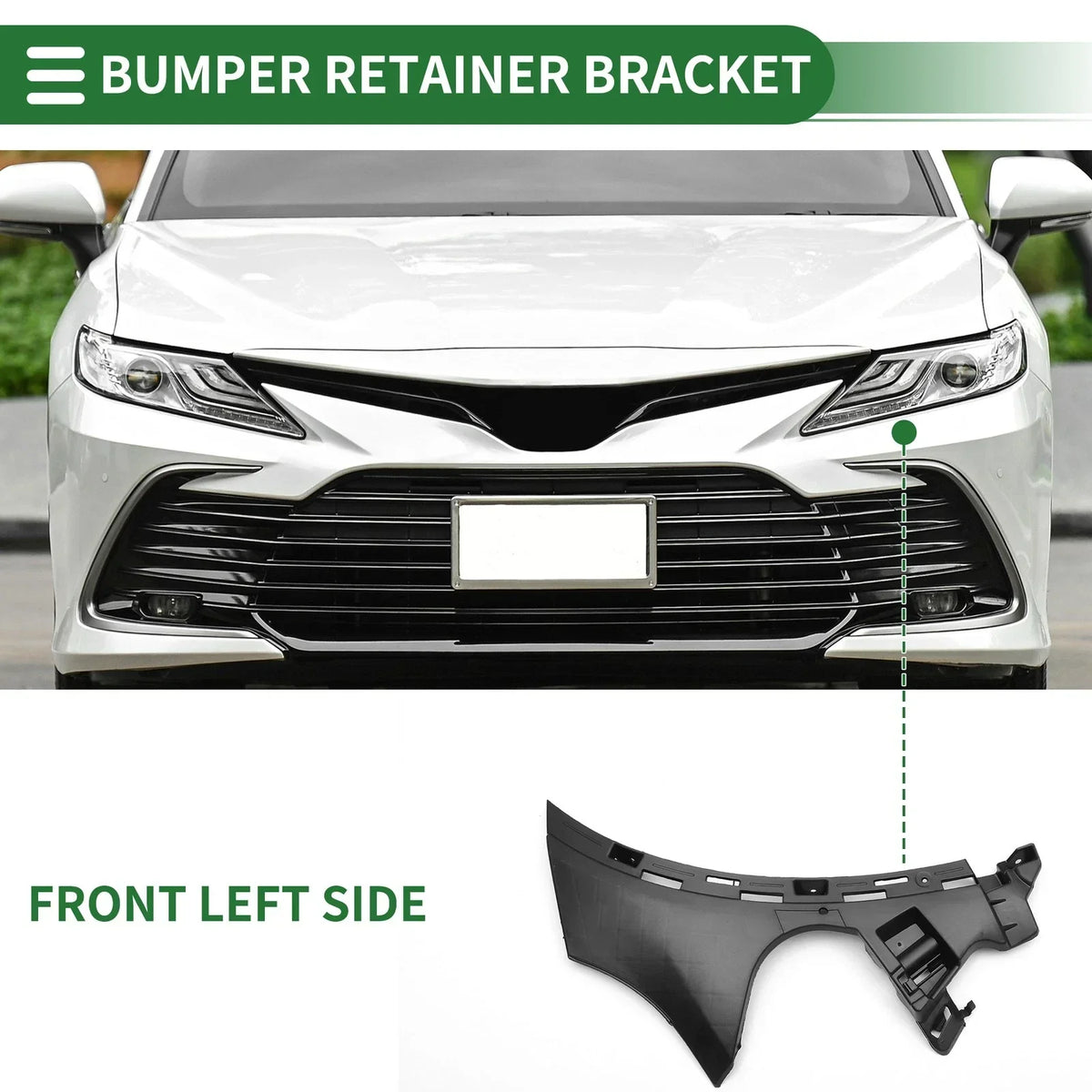 Front Bumper Retainer Bracket Left for Mercedes Benz GLC300 2016-2023