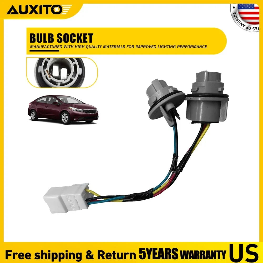 Tail Light Socket & Wiring Harness Set for 2017-2018 Kia Forte