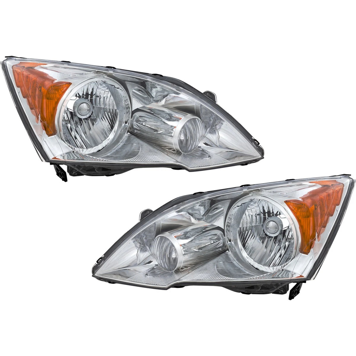 Set of 2 Halogen Headlights for Honda CR-V (2007–2011)