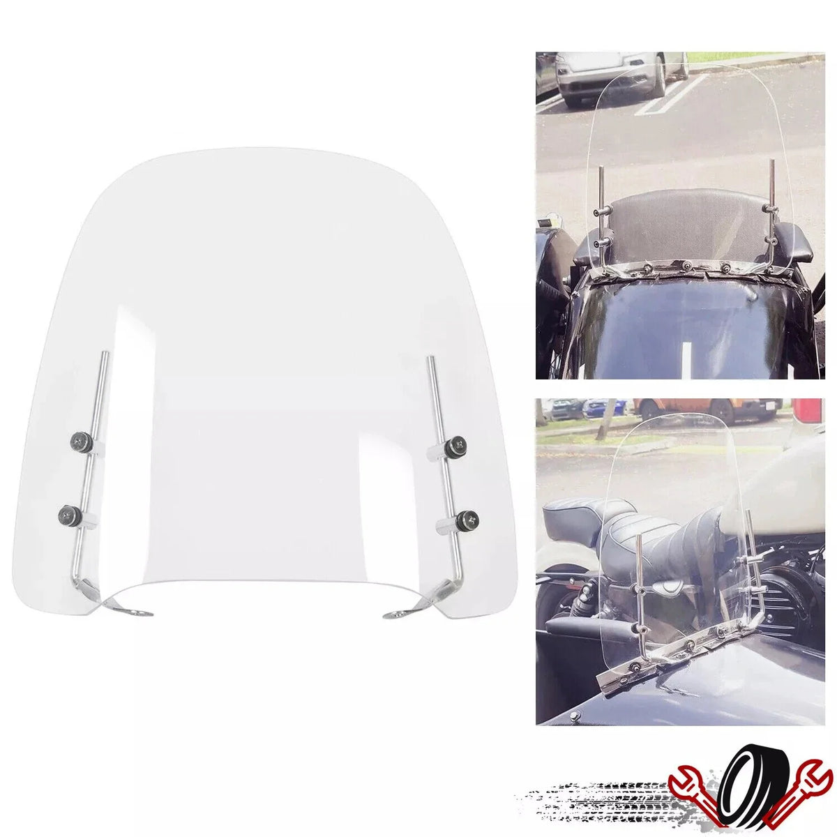 17" Motorcycle Windshield for Yamaha Honda Scooter