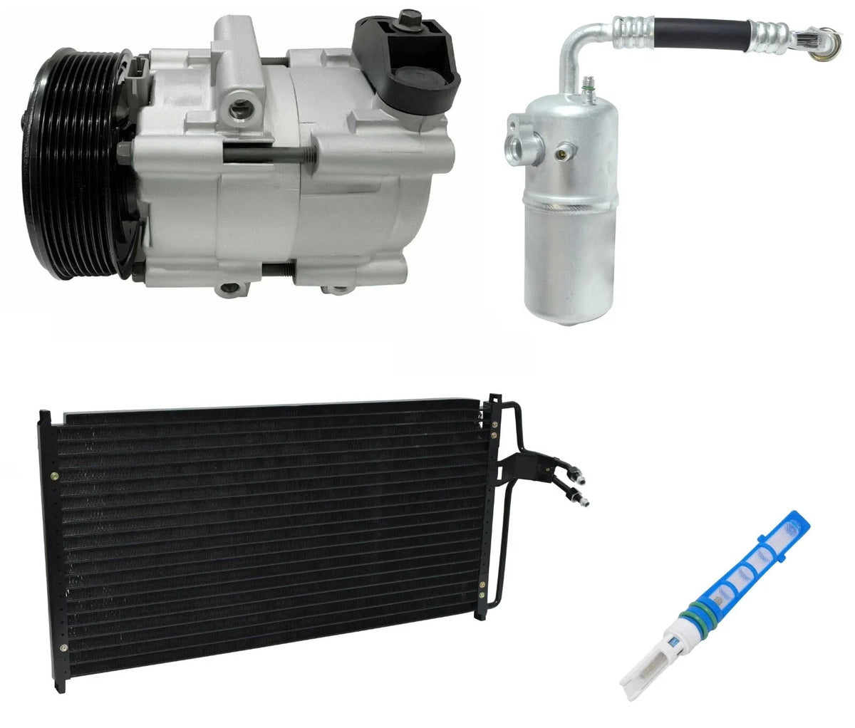 AC Compressor Kit With Condenser for Ford Lobo 4.6L 5.4L (1999–1999)