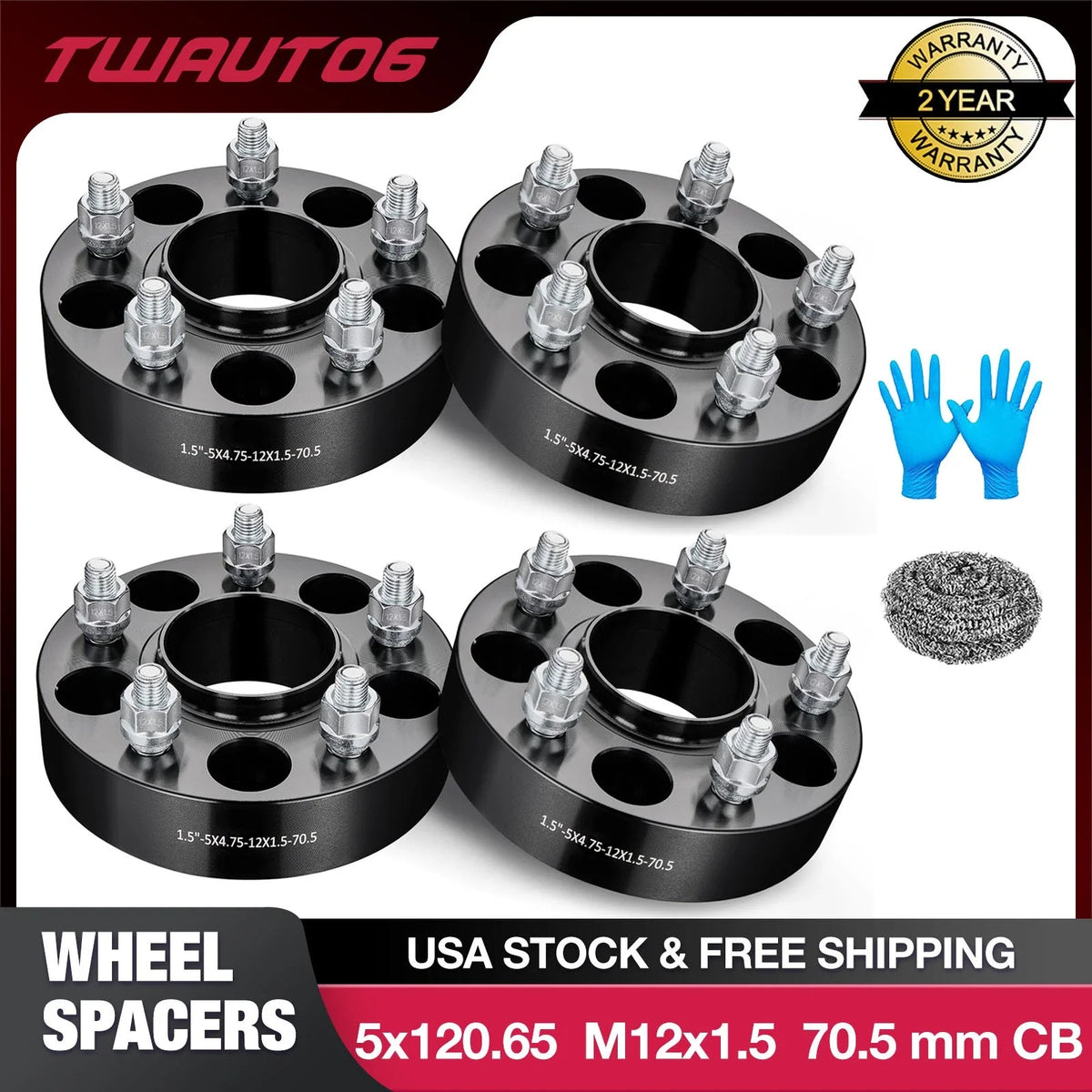 4x 1.5" Wheel Spacers Hubcentric for Chevrolet Blazer (1987-2005)