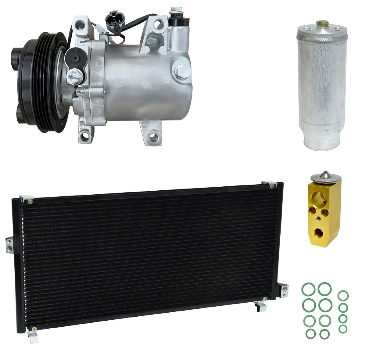A/C Compressor Kit With Condenser Replacement for Subaru Impreza (1997–2007)