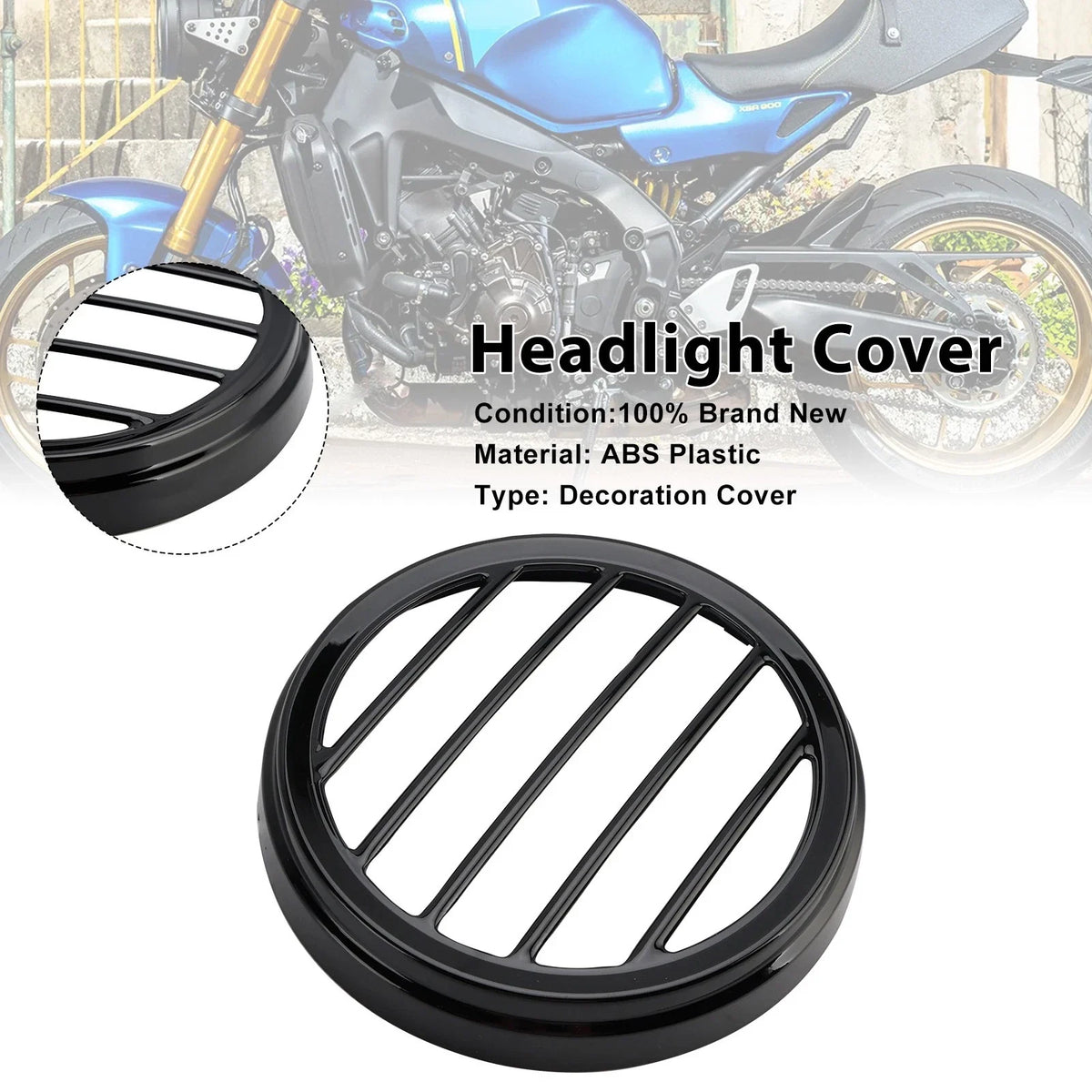 Black Front Nose Headlight Cover for Yamaha XSR900 2022-2025