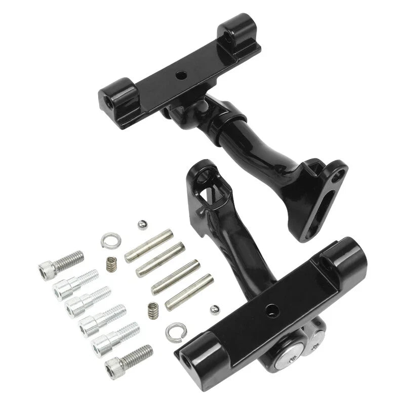 Footboard Mount Adjustable Chrome/Black for Harley Road King (1993–2025)