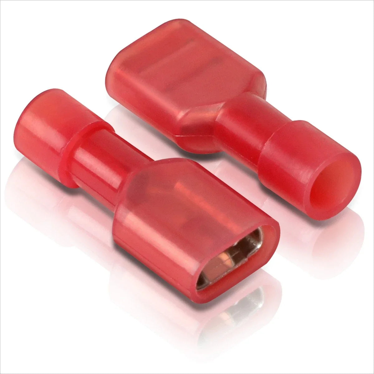 Set of 100 AWG Female Spade Quick Disconnect Connectors for Automotive