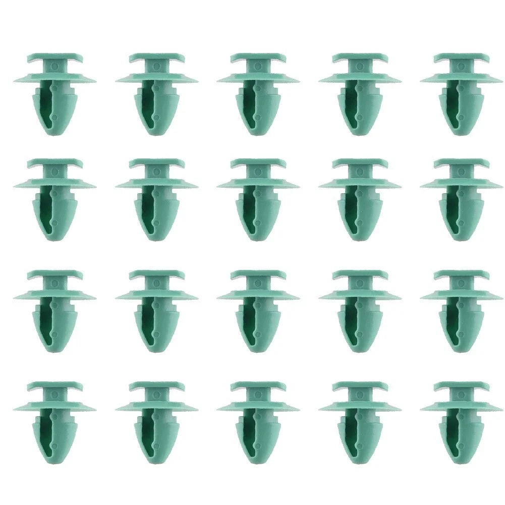 20pcs Set Green Wheel Arch Fender Flare Molding Trim Retainer Clips for Jeep