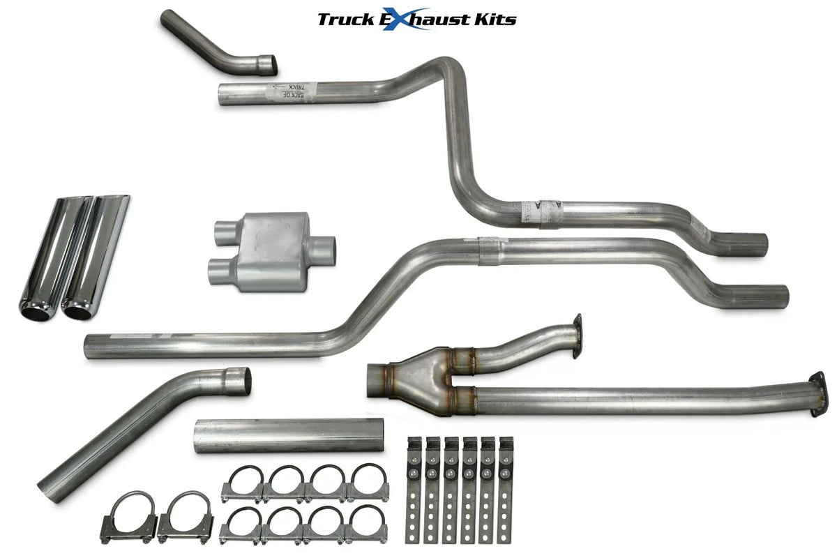 Dual Exhaust Kit 2.5" for Toyota Tundra 2014-2021 - Chrome Tip