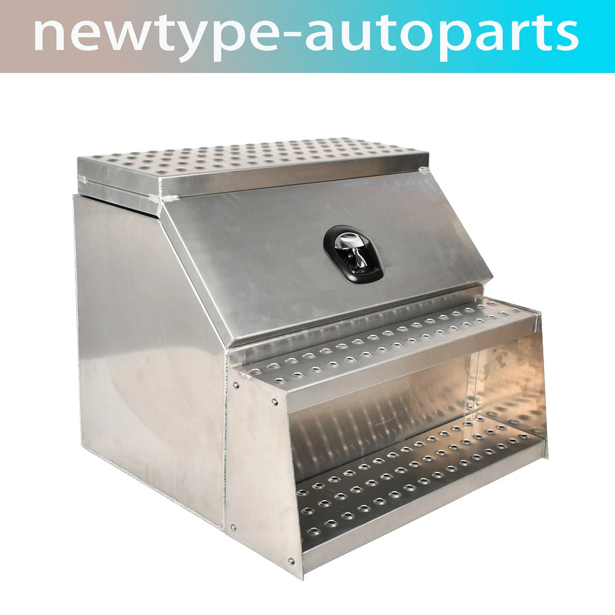 Saddle Step Aluminum Tool Box for Semi Truck 28"x25"x30