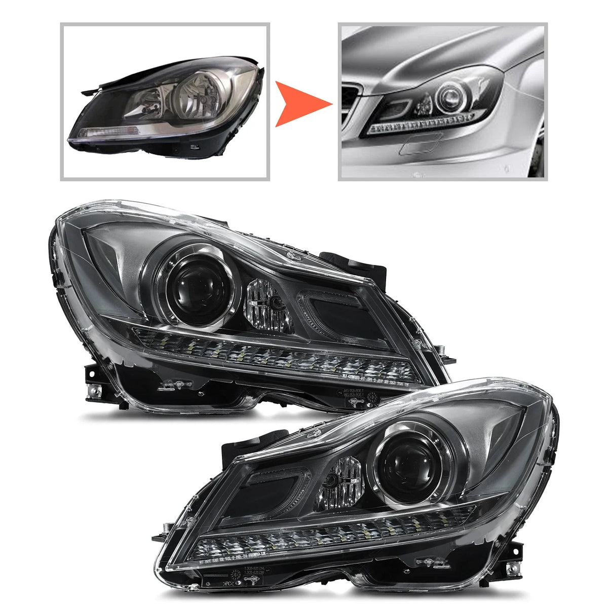 LED Projector Headlight for Mercedes Benz W204 C-Class (2012–2014)