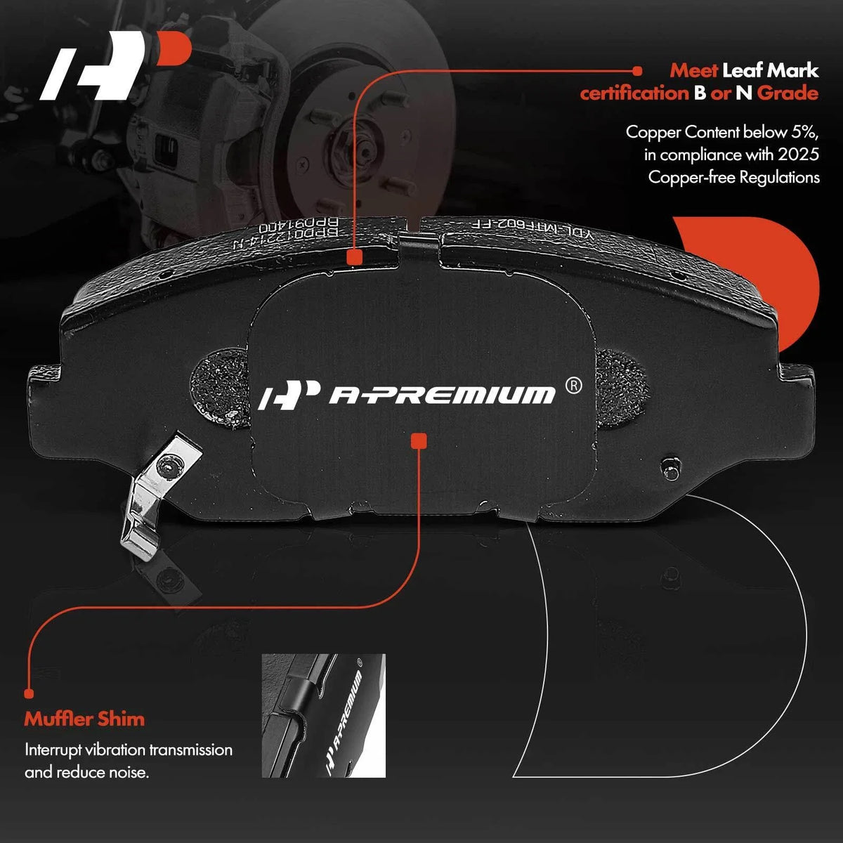 Front Brake Pads and Rotors Set for Honda CR-V & Element 2003-2011