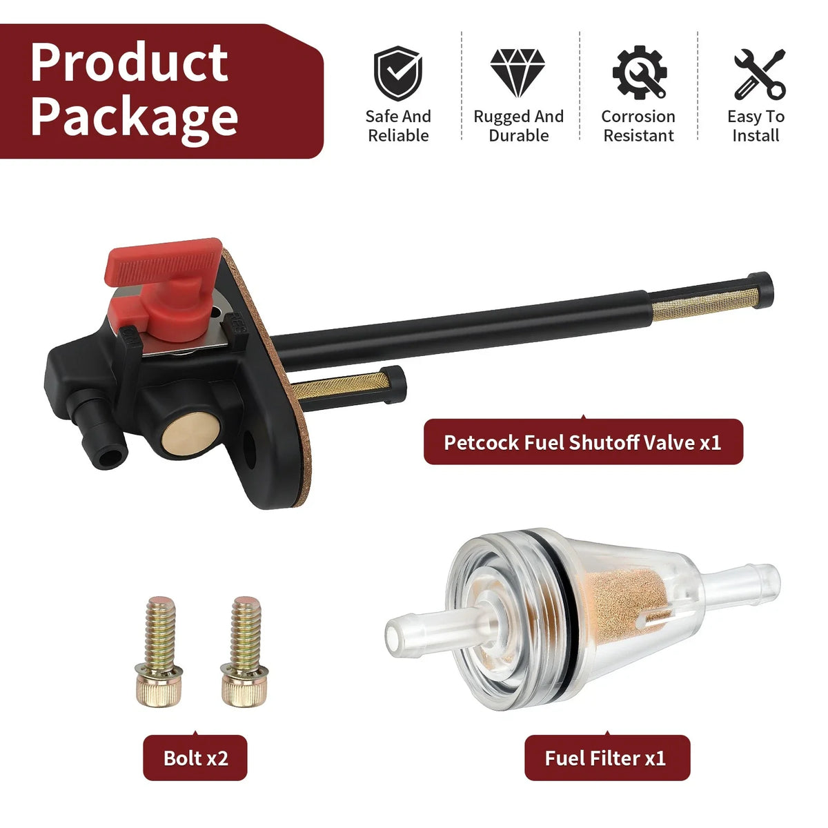 Fuel Shut Off Valve for Polaris 300 400L 2X4 4X4 (1994-1995) Petcock