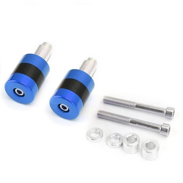 Vibration Reducing Handle Bar Ends - Set of 2 CNC Blue 7/8" 22mm