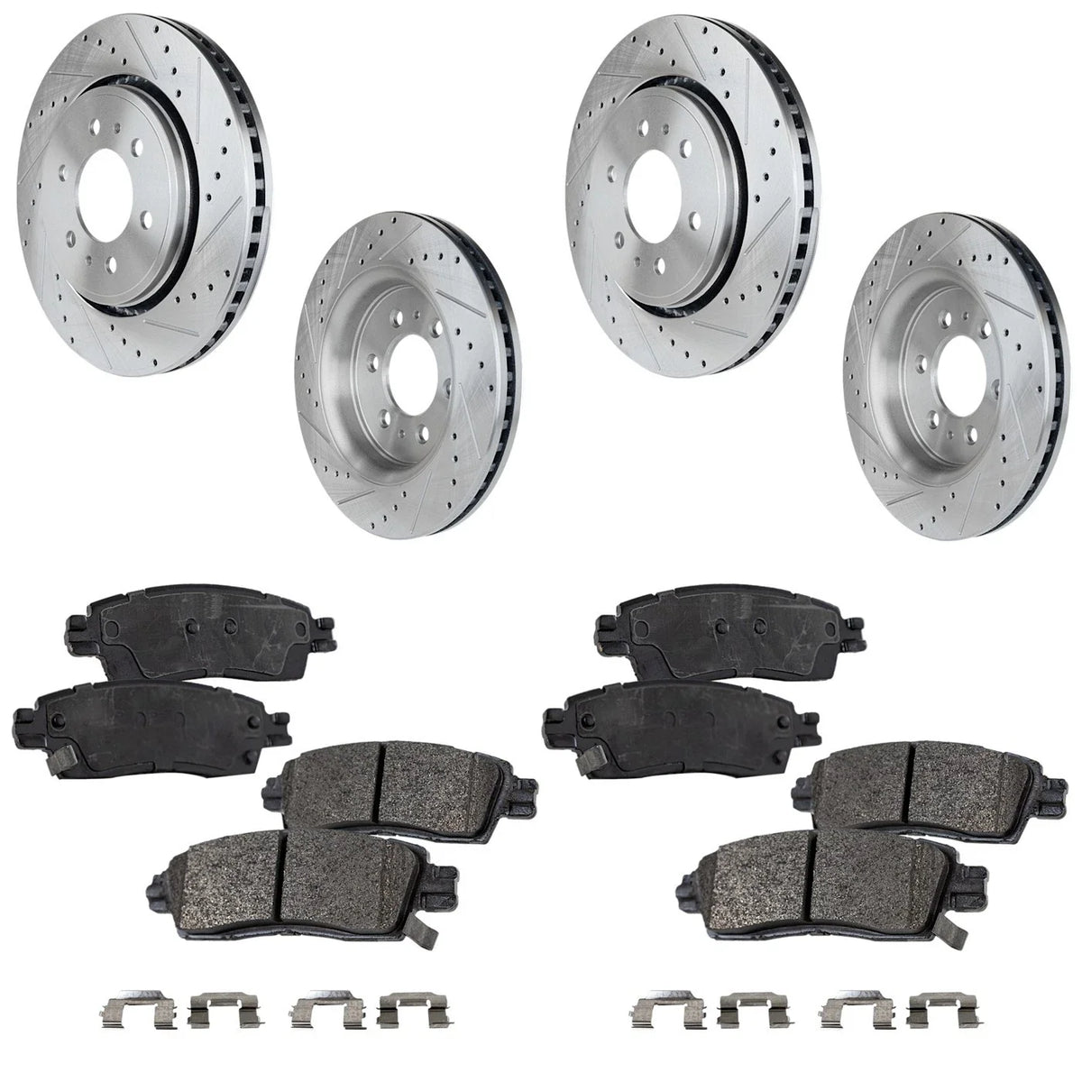 2011 GMC Acadia Chevrolet Traverse Brake Pad and Disc Set