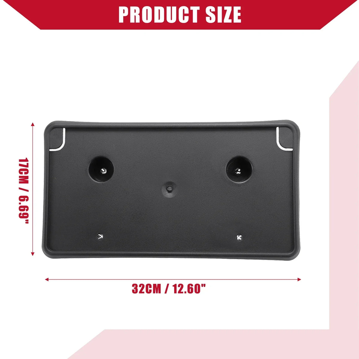 Black Durable License Plate Frame for Dodge Ram (2013-2022)