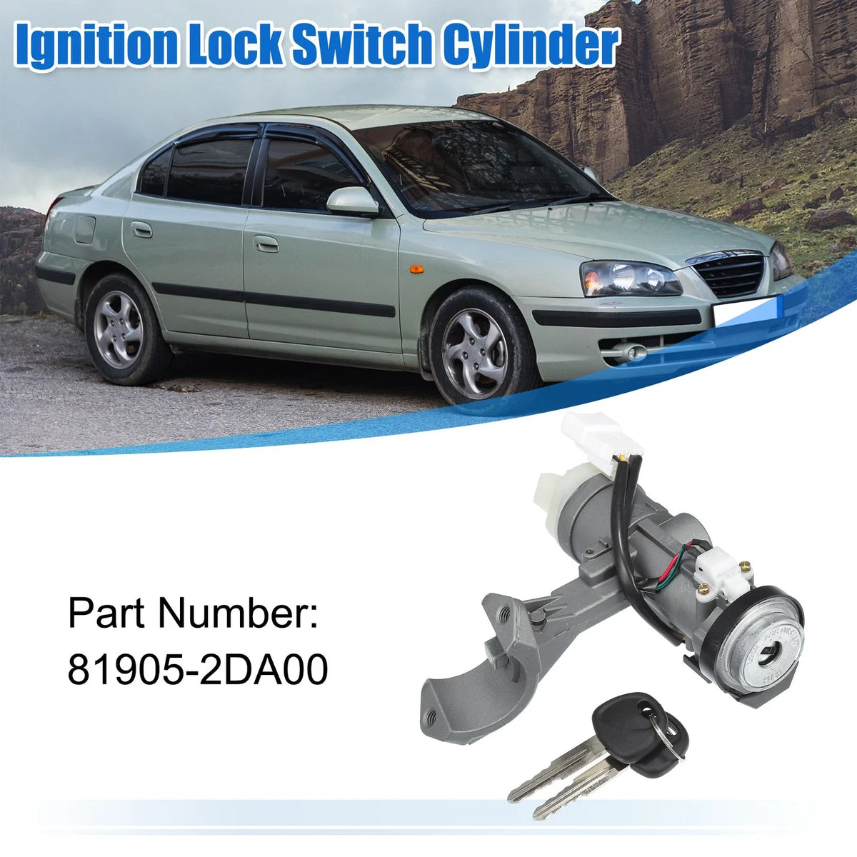 Ignition Switch Lock Cylinder for Kia Spectra, Hyundai Elantra (NO.819052DA00)