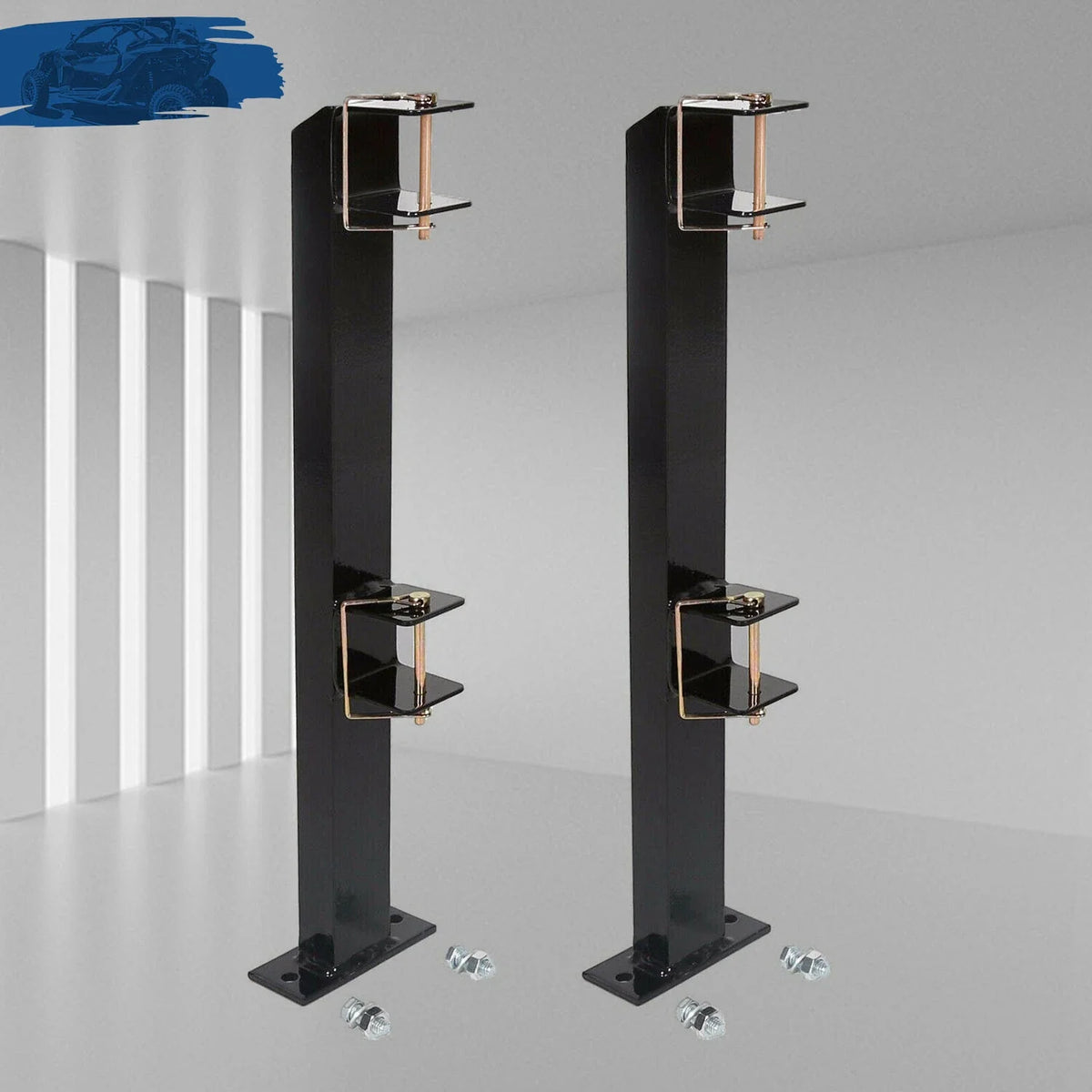2X Trimmer Holder Rack for Landscape Trailers - 4 Handle Capacity