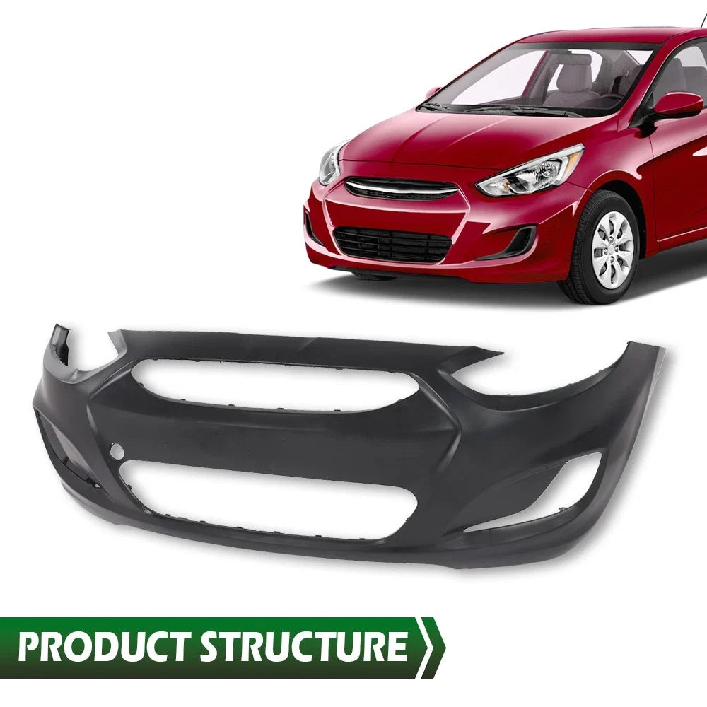 Front Bumper Cover for Hyundai Accent Sedan & Hatchback (2014–2017)