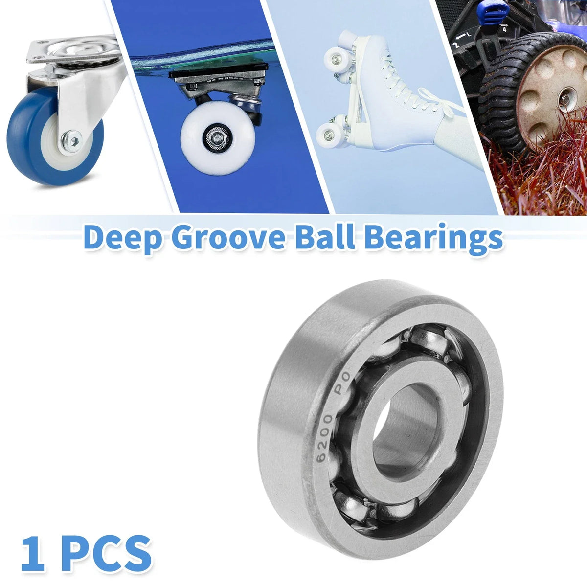 6200 Deep Groove Ball Bearing for Scooter Skateboard Wheel (P0 10x30x9mm)