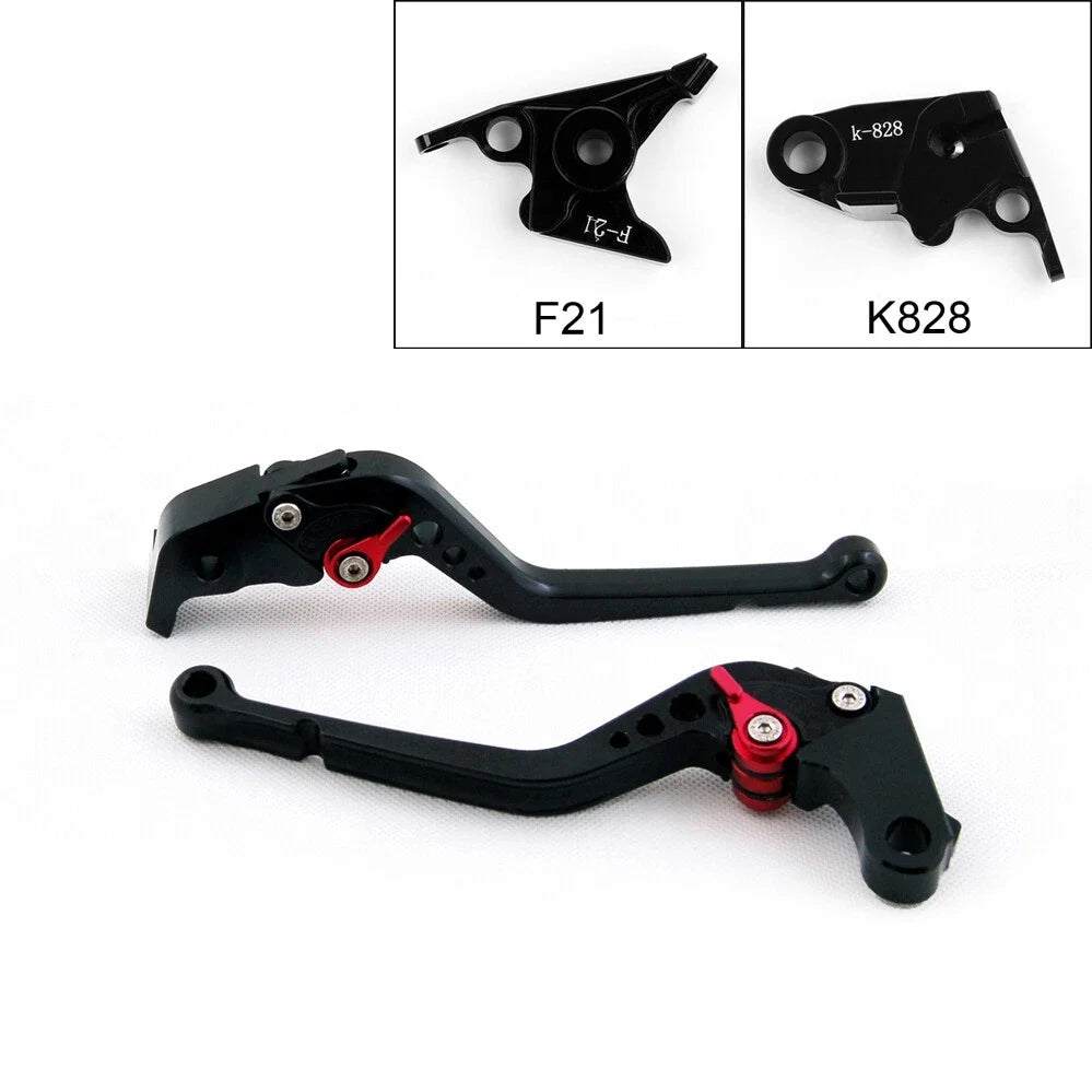 Long Brake Clutch Levers in Black GB T9 for Kawasaki Z750 2007-2012