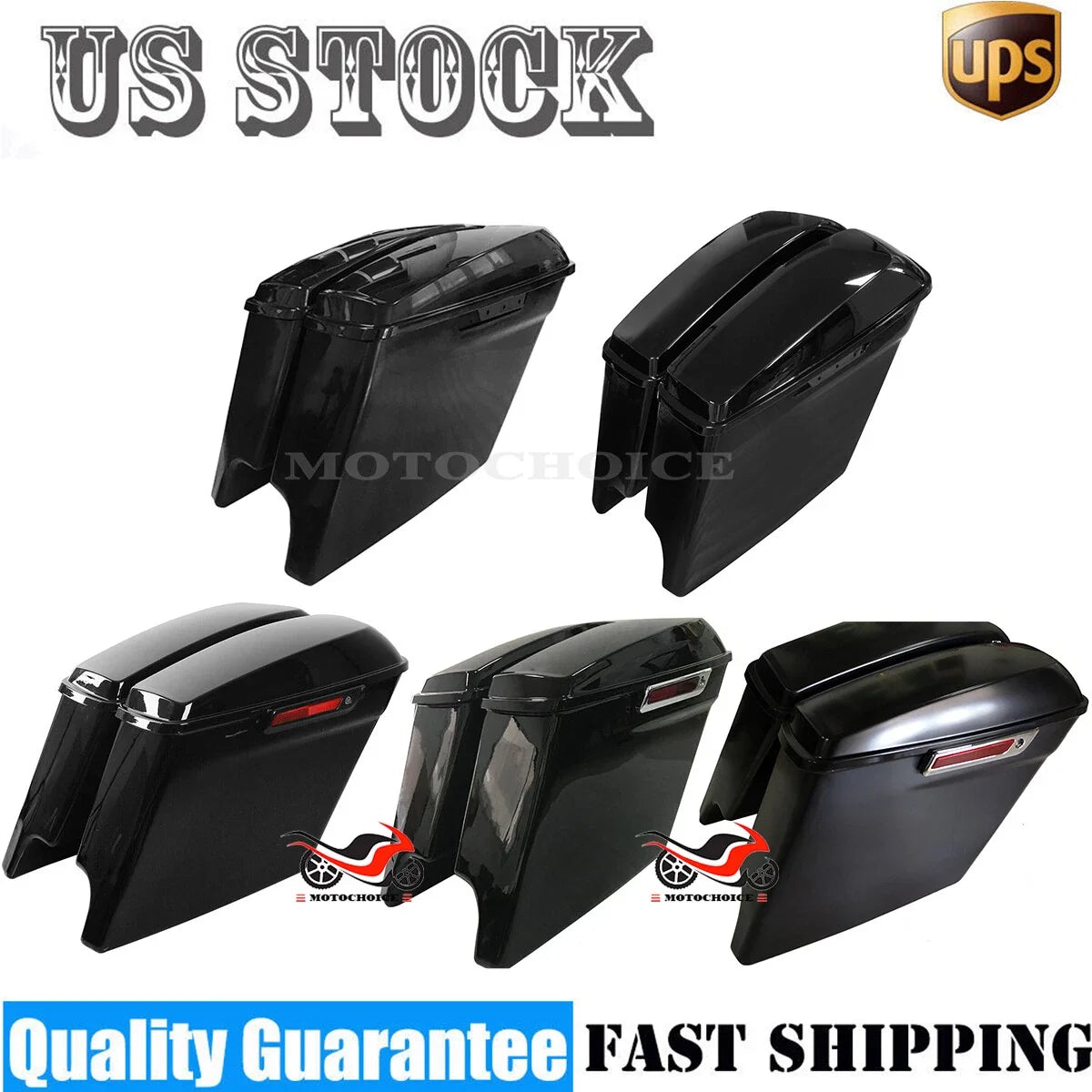 Hard Saddlebags 5" Stretched for Harley Davidson Touring 2014-2024