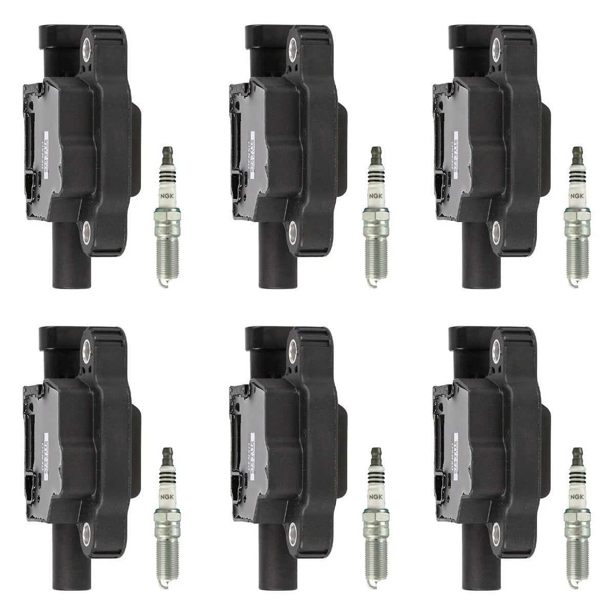 Set of 6 Ignition Coils & NGK Iridium Spark Plugs for Sierra Silverado 1500 (2007–2014)