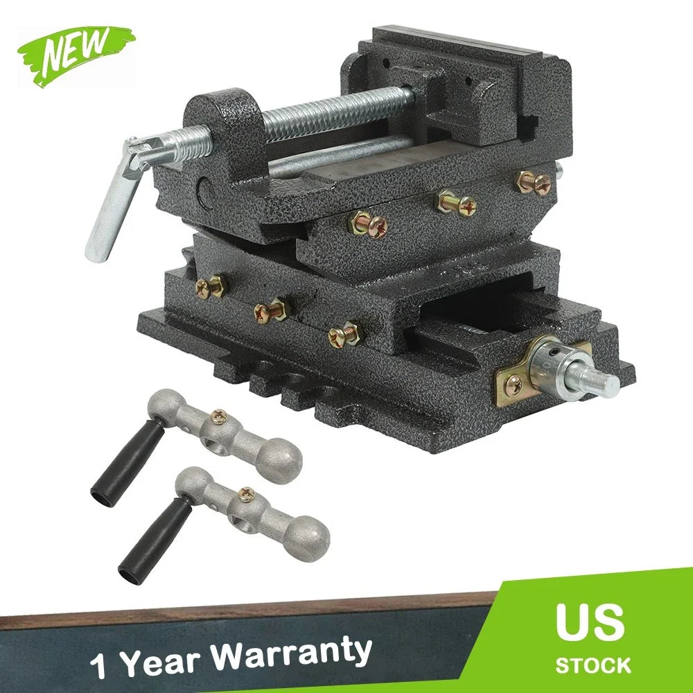 4" Heavy Duty Cross Drill Press Vise Clamp for Metal Milling