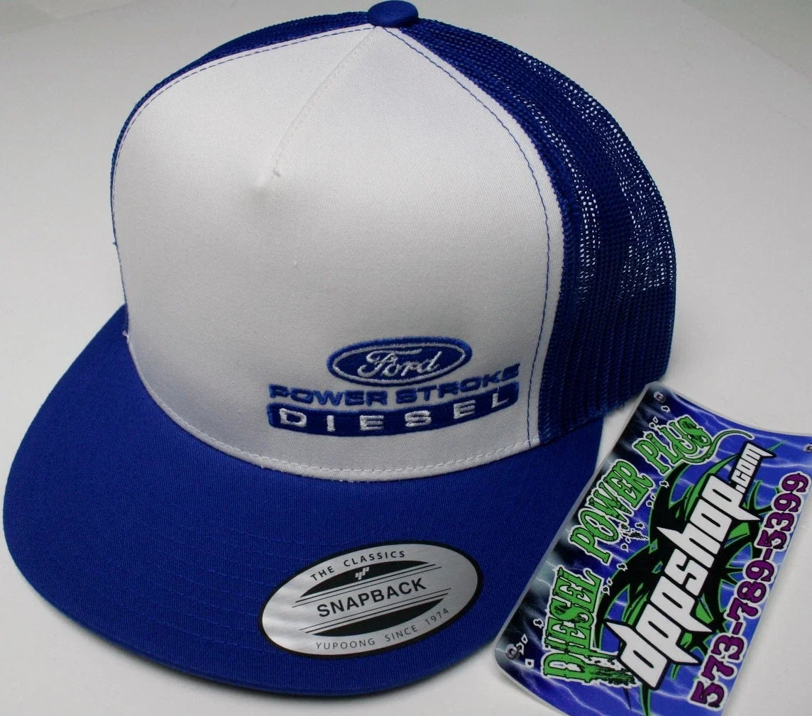 Snapback Trucker Hat with Flat Bill for Ford Powerstroke Models