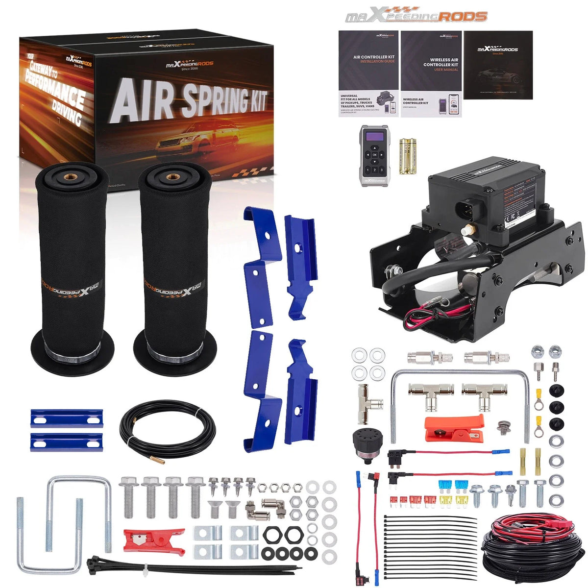 Air Spring Kit & Wireless Compressor for 2004–2012 Chevy Colorado