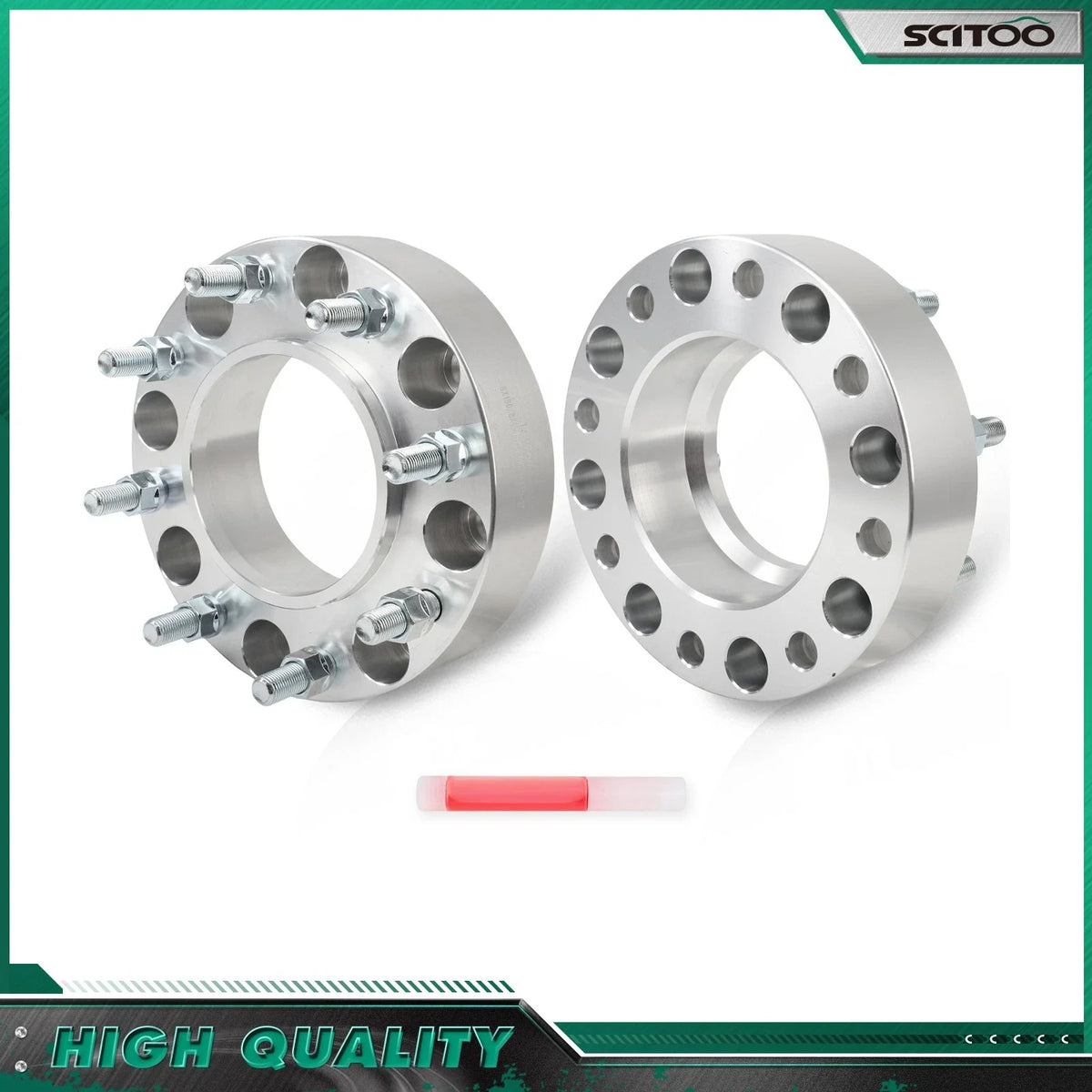 Hub Centric Wheel Spacers M14x1.5 8X180 for 2011-2025 Silverado 2500 HD