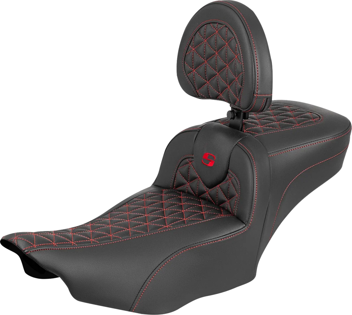 SADDLEMEN Roadsofa Extended Reach Seat with Backrest for FLH/FLT (2000–2023)