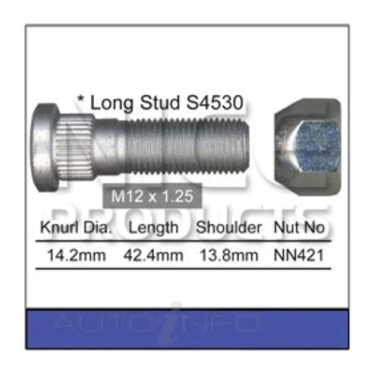 Front Wheel Stud & Nut for J30 VG30E Nissan Maxima 1992-1994