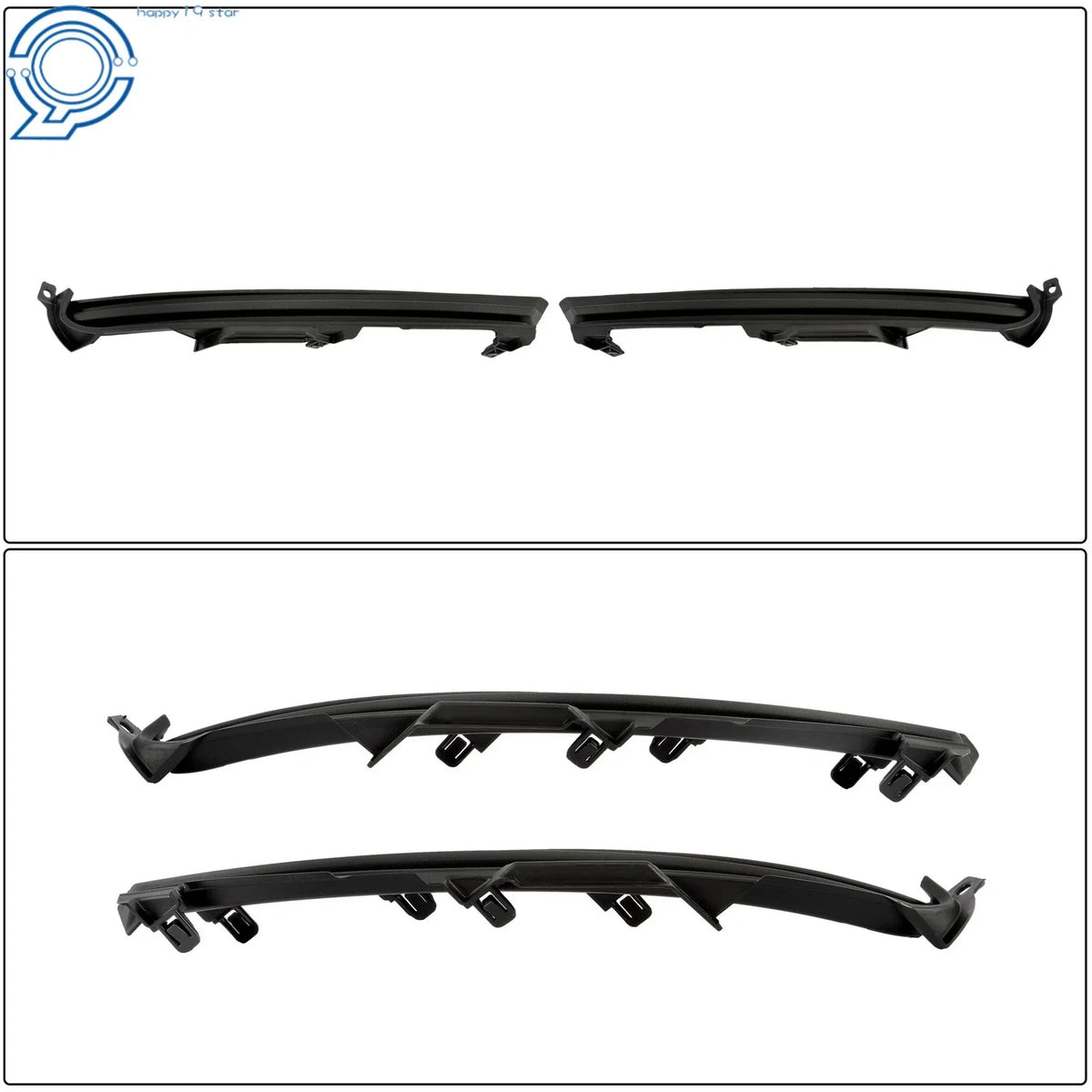 Pair Fog Light Covers for Mazda CX-9 (2016–2023) Black Plastic
