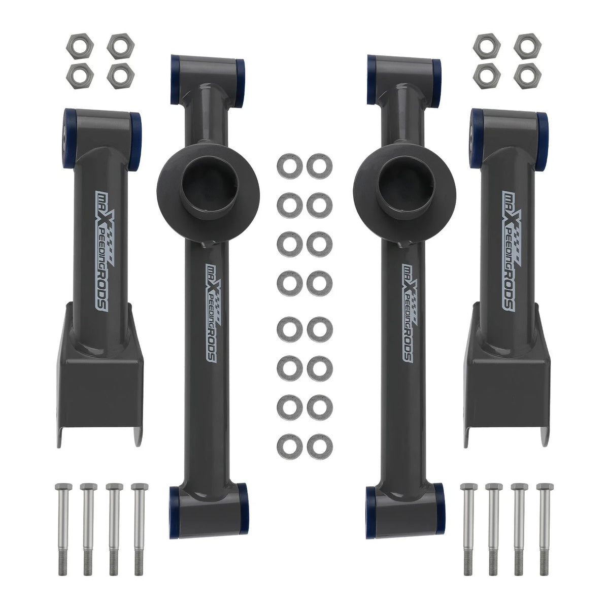 Set of 4 Rear Tubular Control Arms for Ford Mustang (1979–2004) Gray