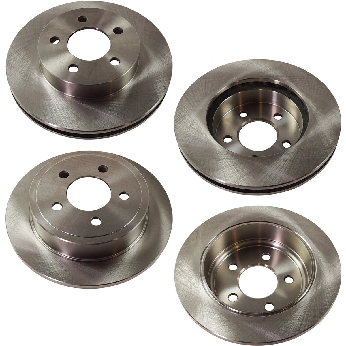 Front and Rear Brake Disc Set for Jeep Liberty (2003–2007) - Plain Surface
