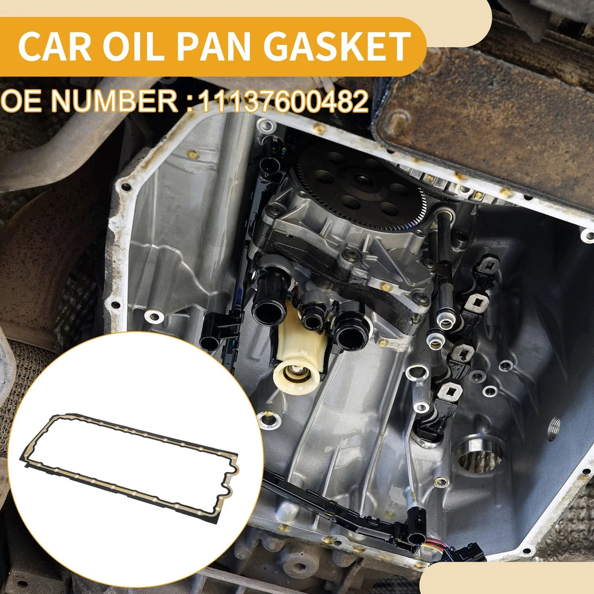 Transmission Filter Oil Pan Gasket for BMW 335i (2011–2015) No.11137600482