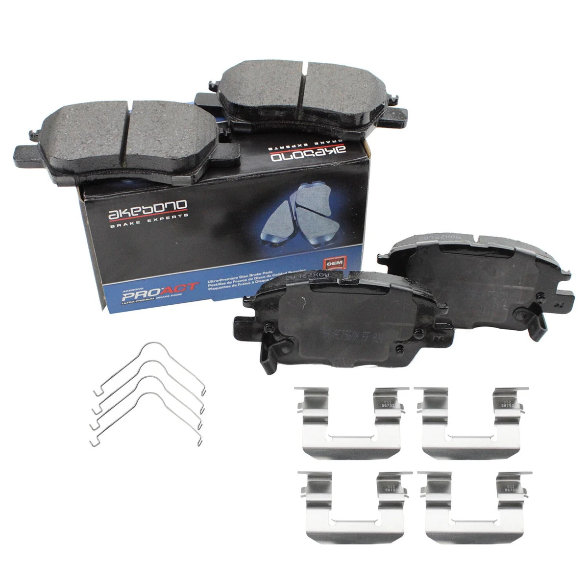 4-Piece Front Ceramic Brake Pads for 2017-2022 Chevy Bolt EV