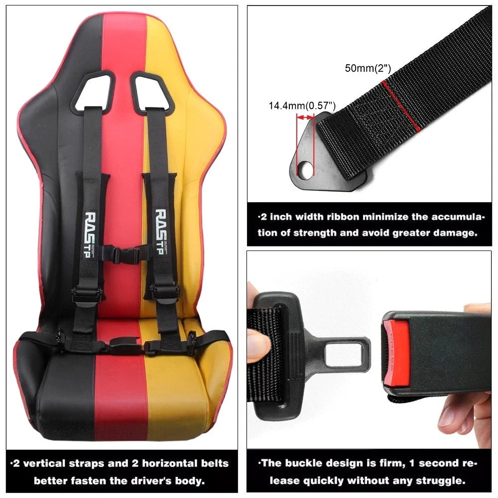 Racing Seat Belt Harness Set of 4 for CanAm X3, YXZ Models