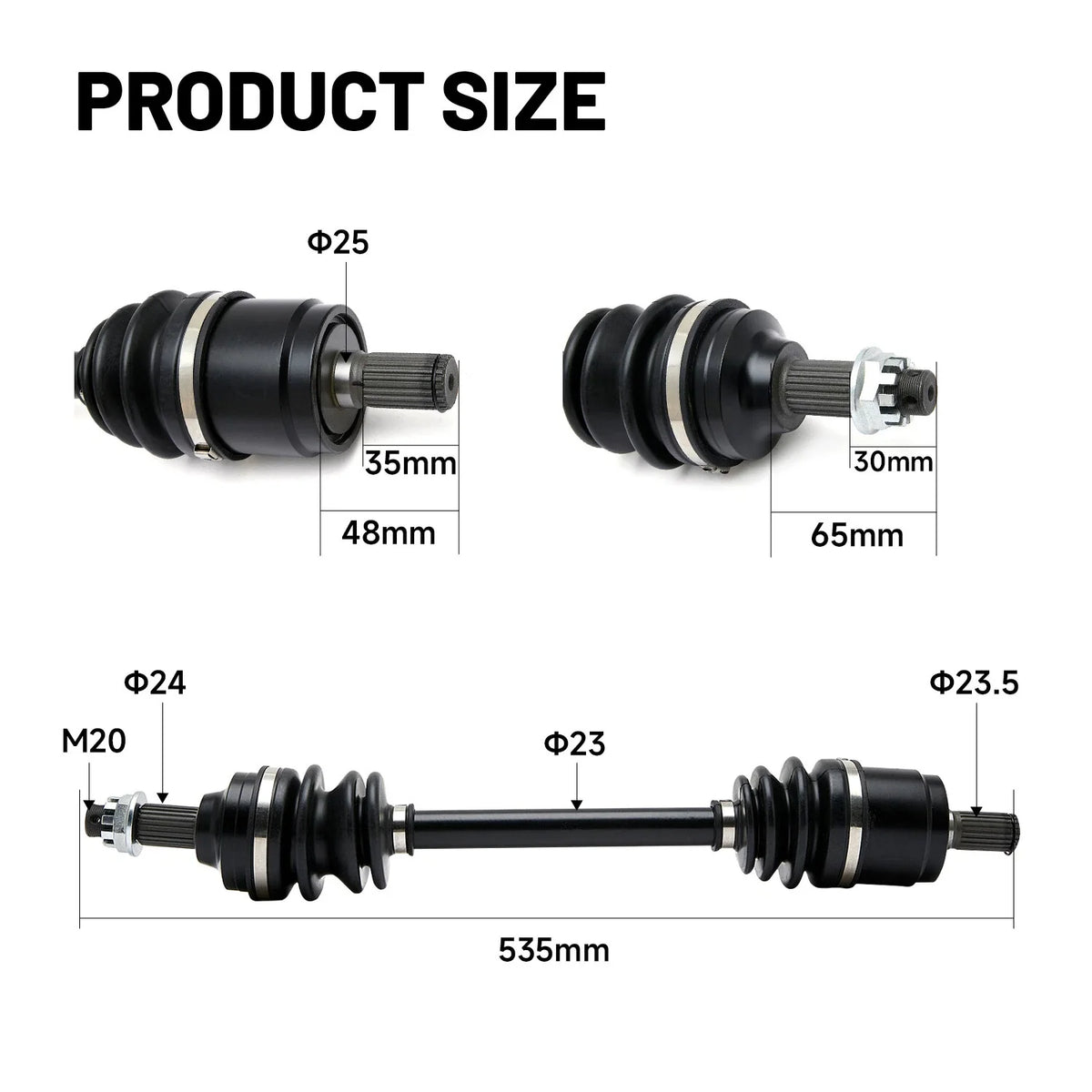 Rear Drive Shaft CV Axle for Honda Rancher Rubicon Foreman 520 420 2005-2023