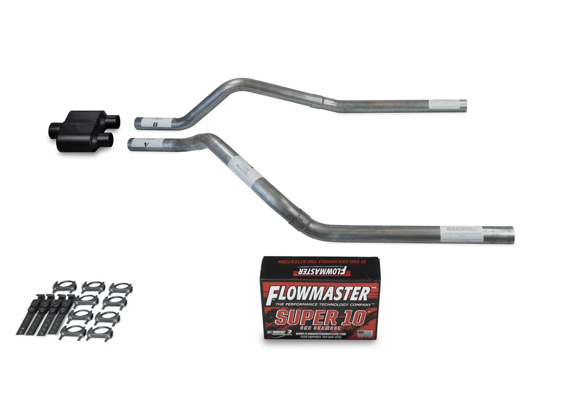 2.5" Dual Exhaust Kit - Flowmaster Super 10 for GMC Jimmy 2000-2004