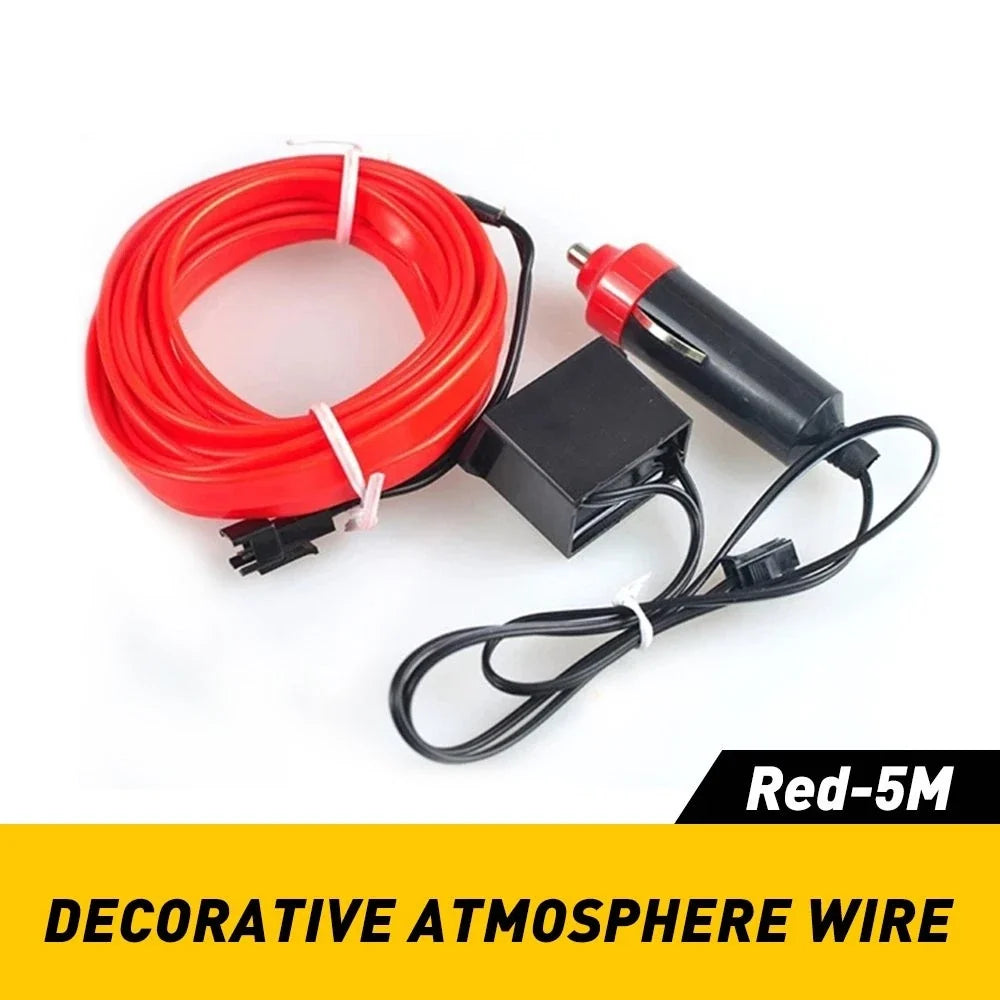 5M LED Red Interior Atmosphere Strip Light for Car (Universal)