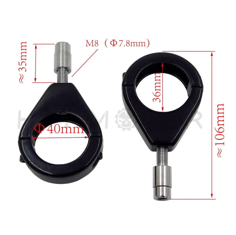 Indicator Light Fork Relocation Bracket Clamps for Harley Motorcycles