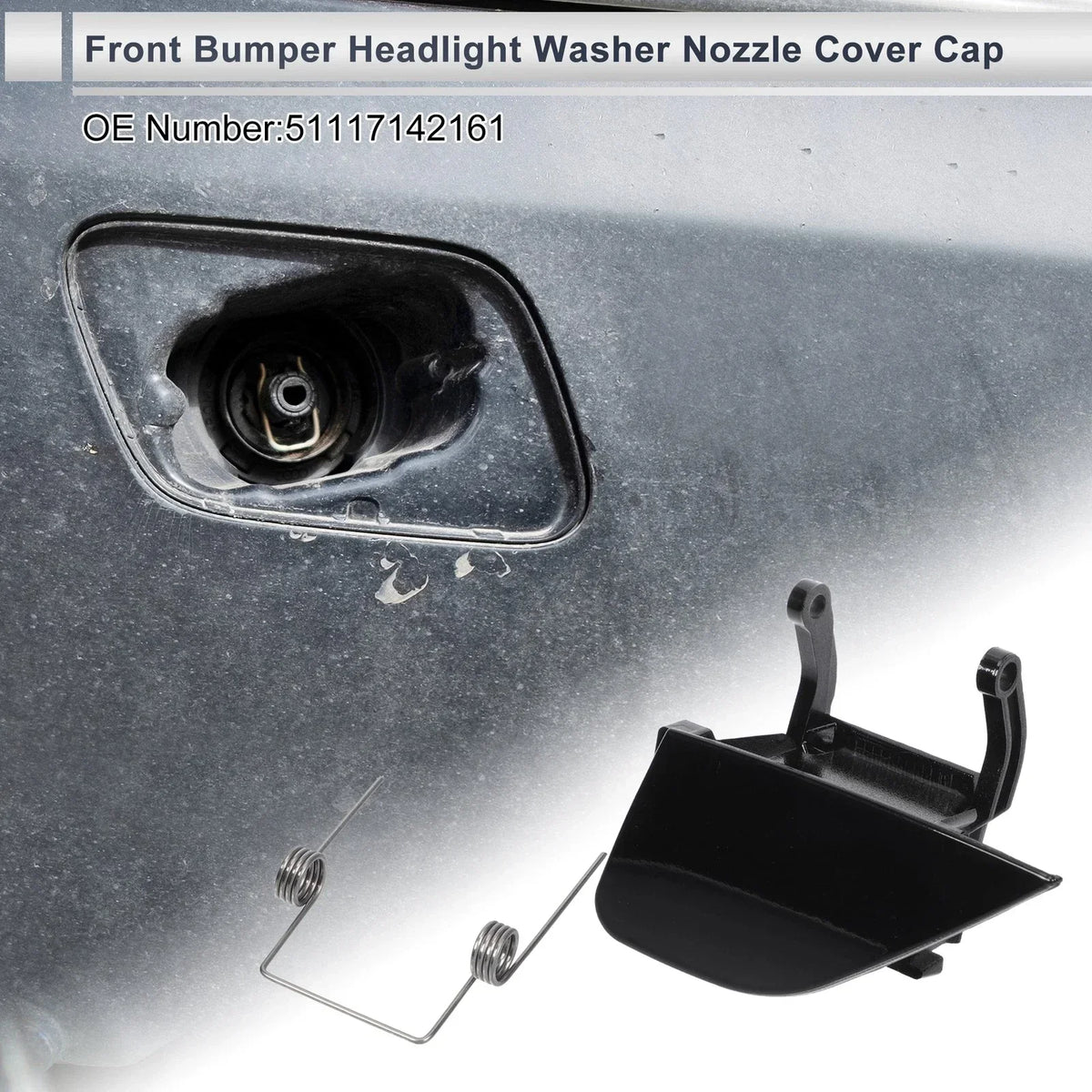 Front Left Washer Nozzle Cover for BMW 750i Headlight