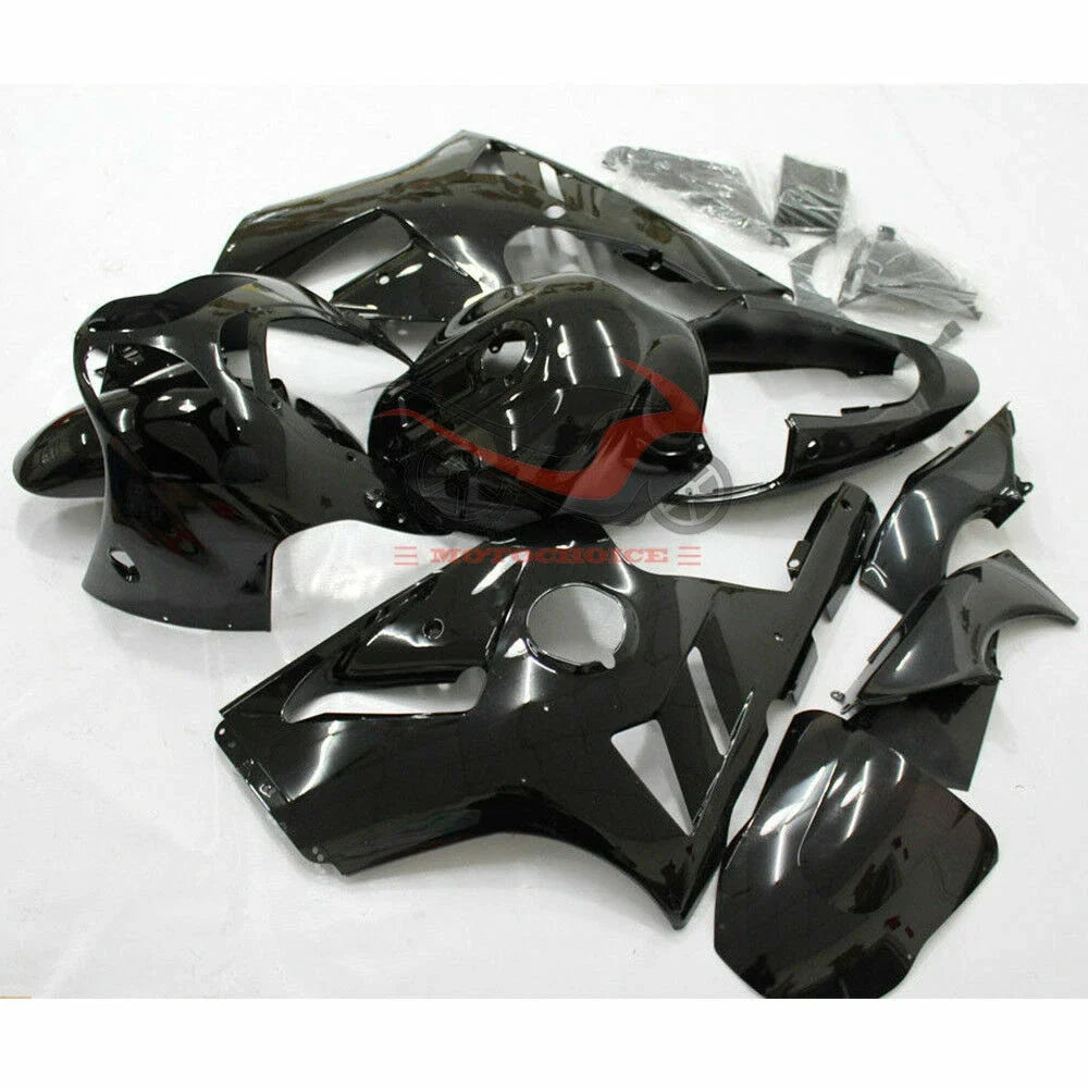 Glossy Black Fairing Kit for Kawasaki Ninja ZX12R (2000–2001)