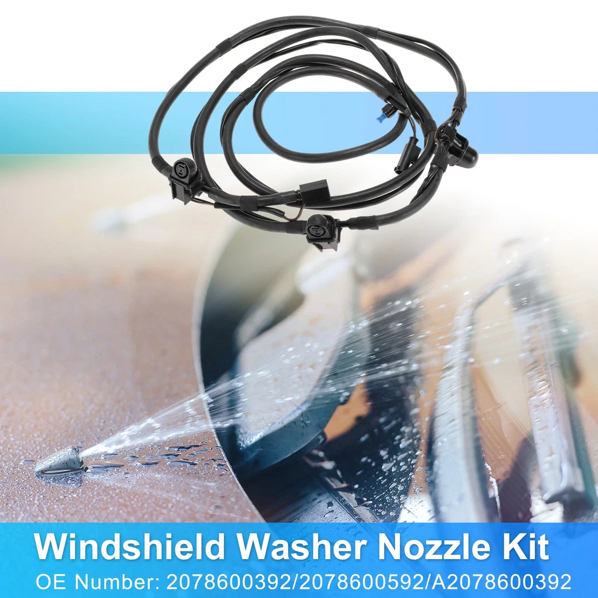 Windshield Washer Nozzle Kit for Mercedes-Benz E-Class (W212) 2078600392