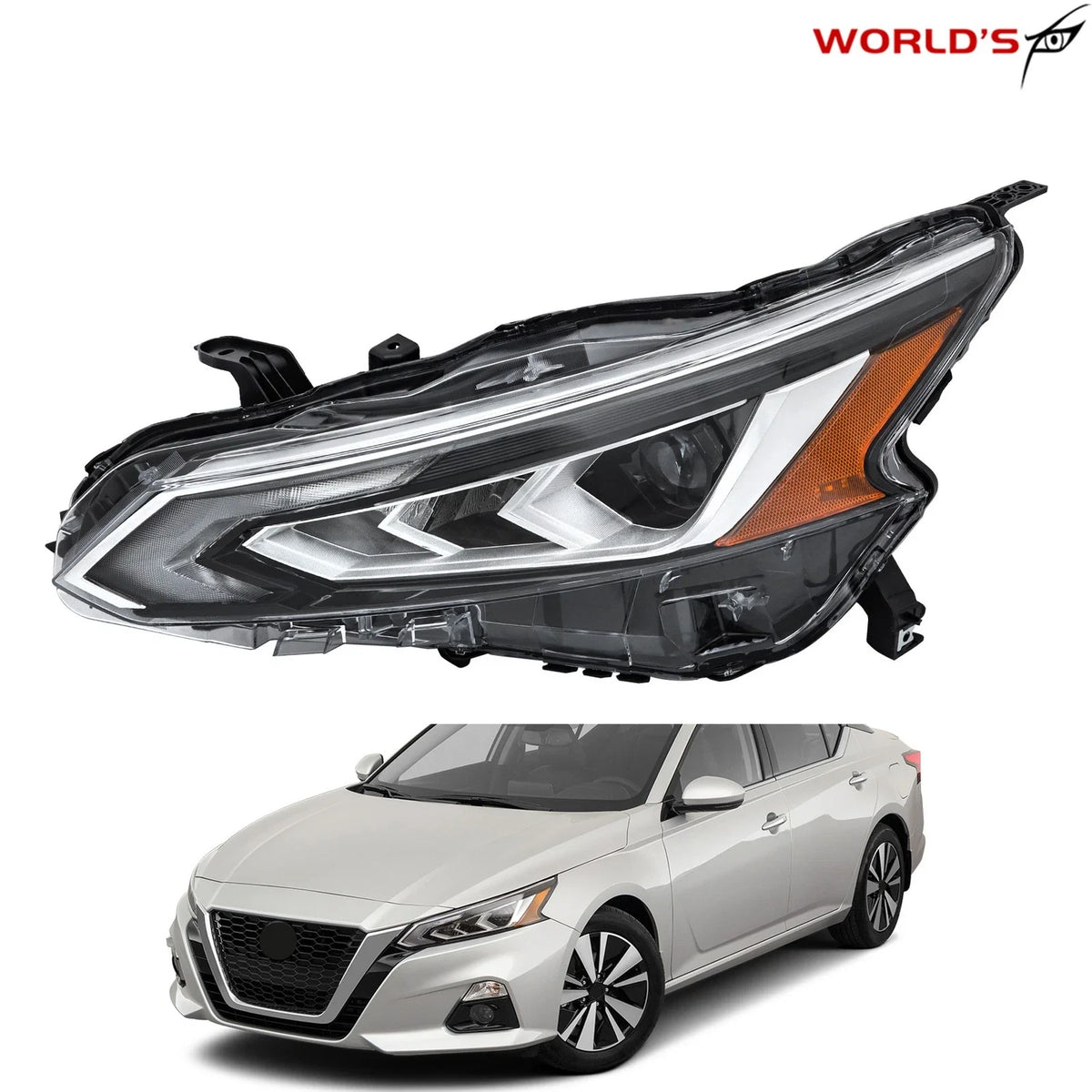 LED Headlight Assembly for Nissan Altima (2019–2020) Chrome