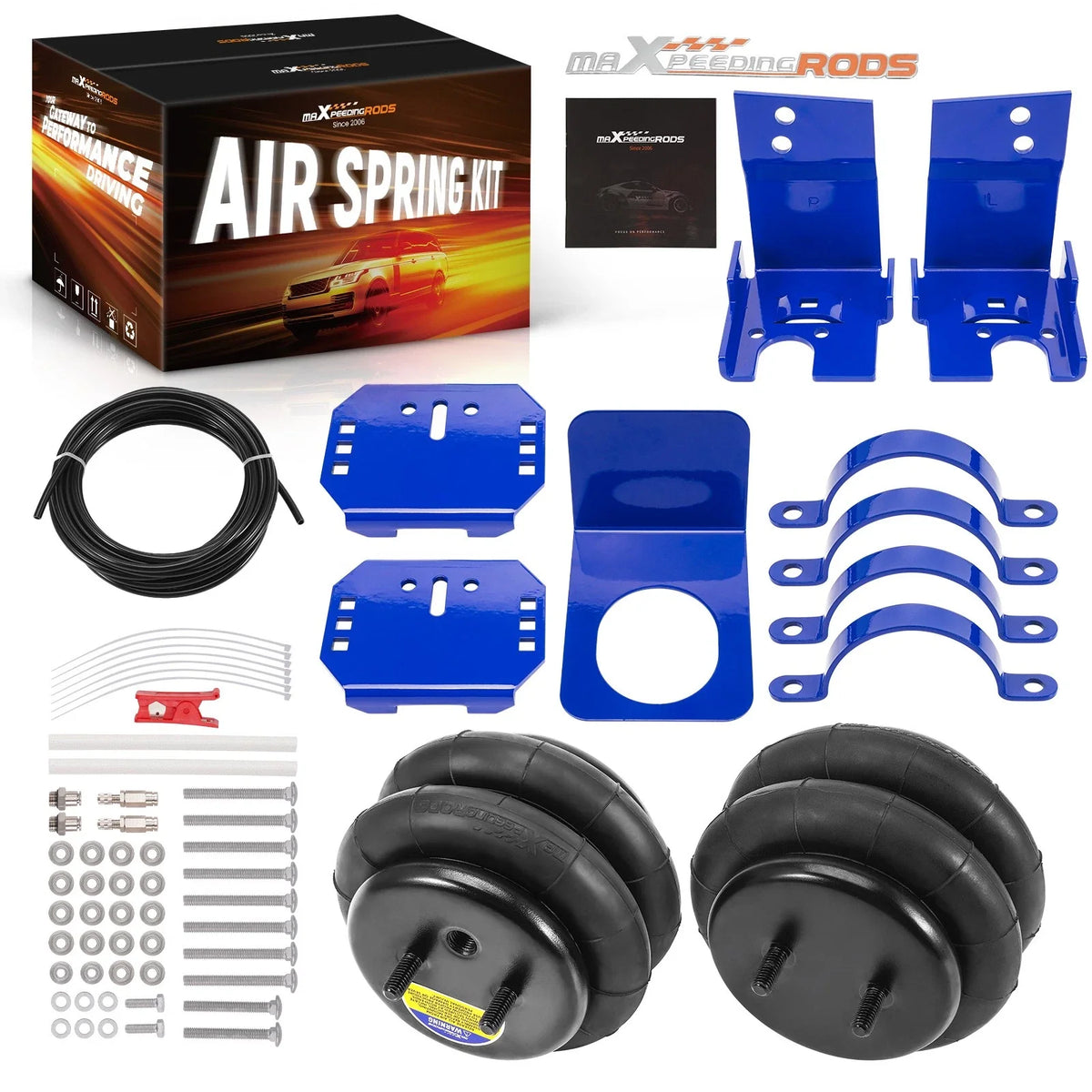 2007-2008 Ford E-250 Rear Leveling Kit with Air Helper Spring Bags