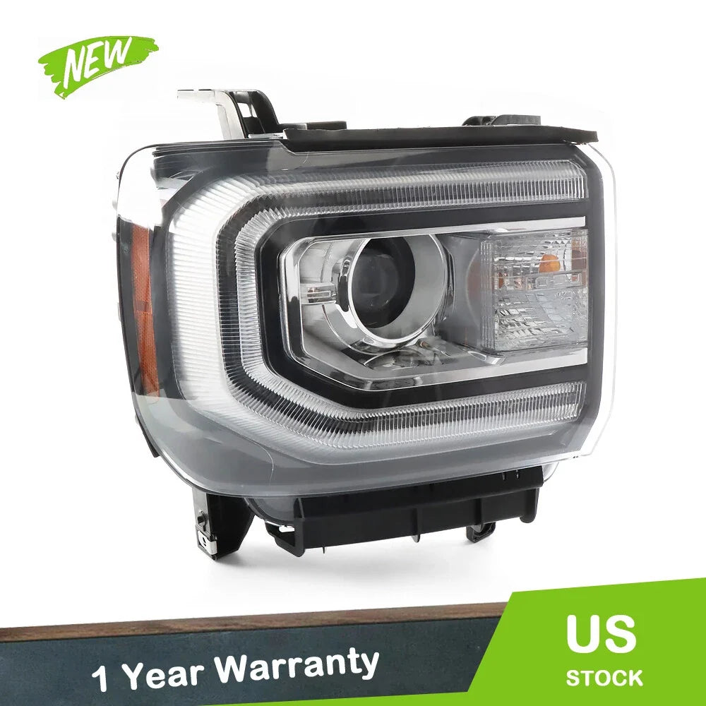 HID/Xenon Projector Headlight w/LED DRL for GMC Sierra 1500 2016-2018 Right