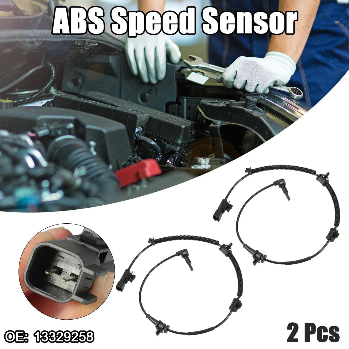2pcs ABS Wheel Speed Sensor for Chevrolet Cruze (2011–2016) No. 13329258