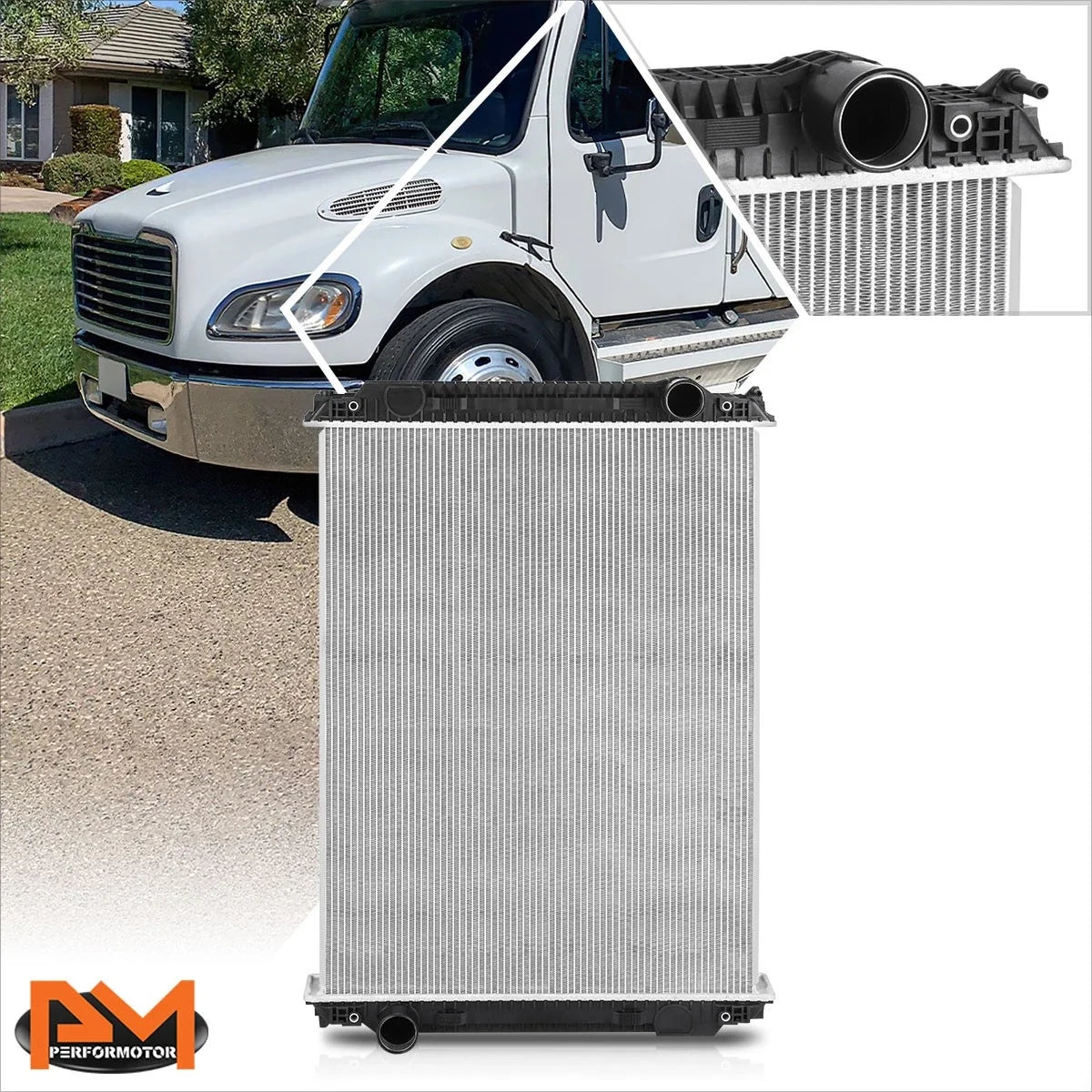 2X Radiator 2-Row Aluminum for Freightliner Business Class M2/FLD112 1993-2012